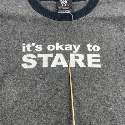 Vintage MNM It's Okay To Stare Wrestling Ringer T-Shirt XL 2005 WWE