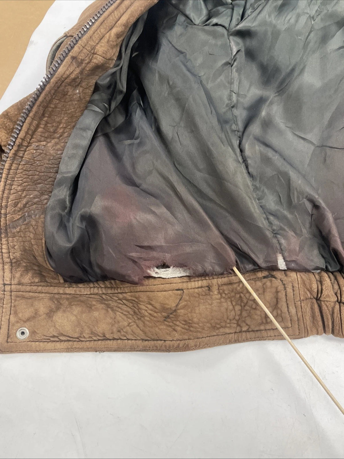 Vintage Andrew Marc Bomber Leather Jacket Size XL Brown