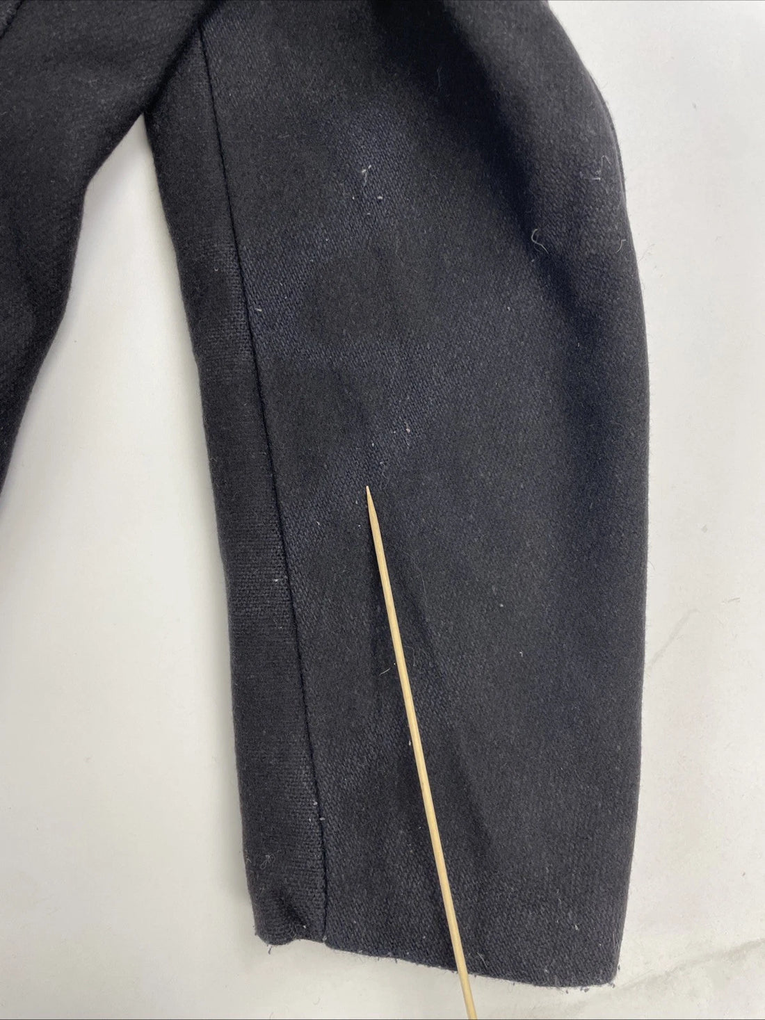 Vintage Naval Wool Pea Coat Jacket Size 38 Black