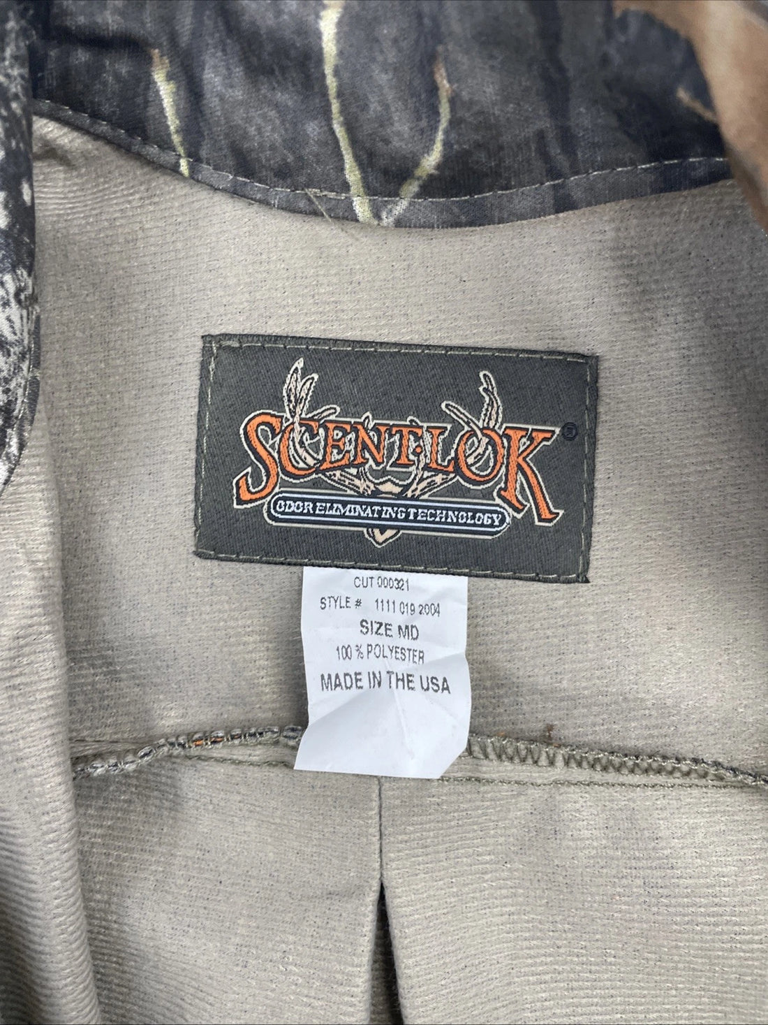 Scent Lok Mossy Oak Break Up Camo Light Jacket Size Medium Hunting