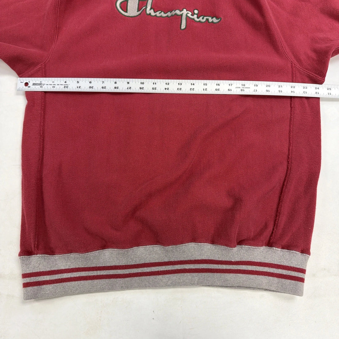 Vintage Champion Reverse Weave Crewneck Sweatshirt Size 2XL Red Spell Out 90s