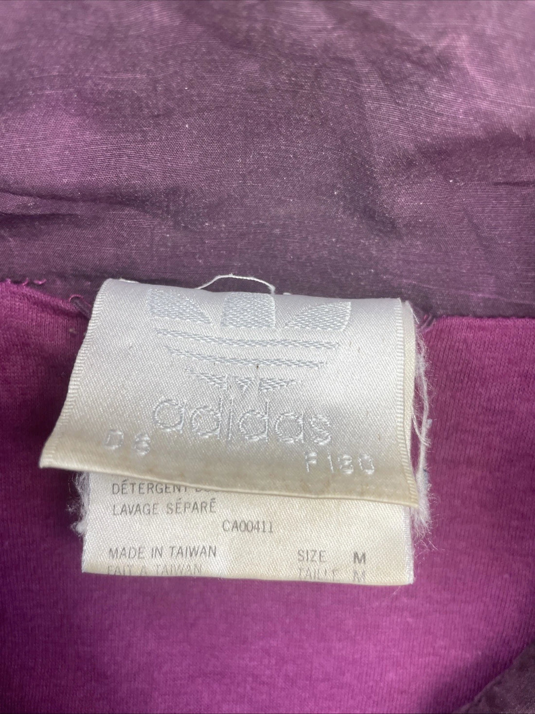 Vintage Adidas Adventure Anorak Windbreaker Light Jacket Medium Tonal Purple