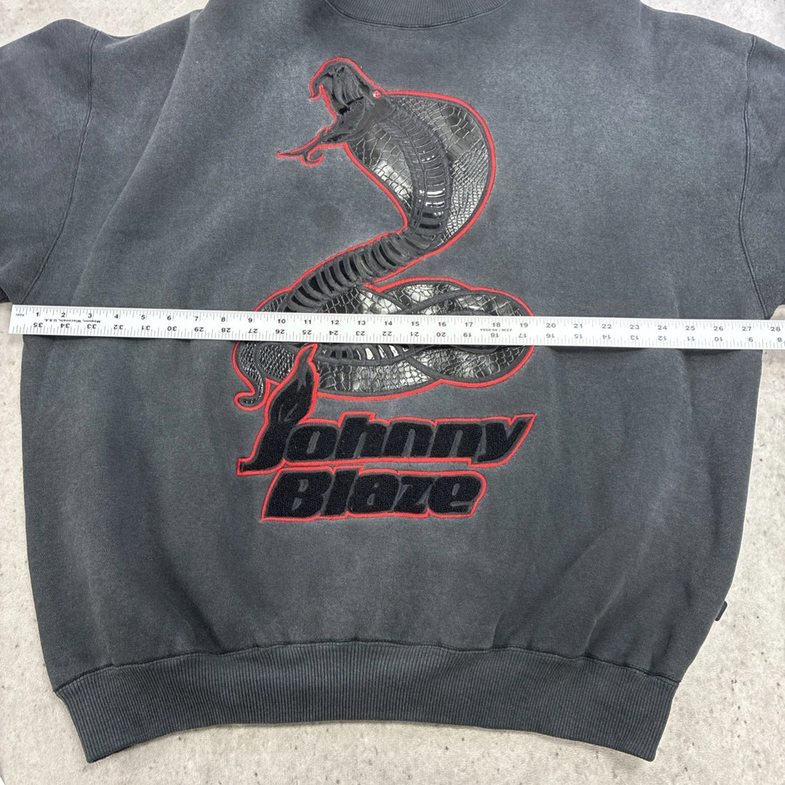 Vintage Johnny Blaze Cobra Snake Crewneck Sweatshirt Size 2XL Y2K