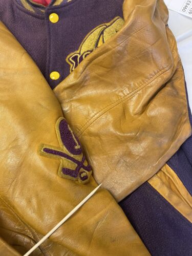 Vintage Grimsby Optimist Bantam Champs Leather Wool Varsity Jacket Medium 50s