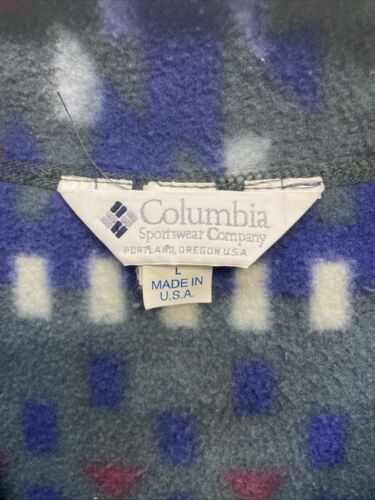 Vintage Columbia Full Zip Fleece Jacket Size Large