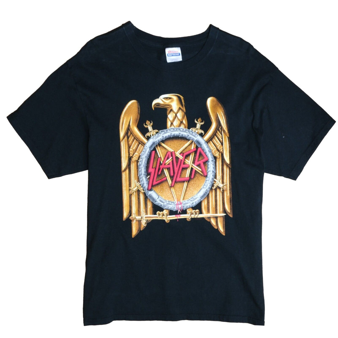 Vintage Slayer Tour T-Shirt Size Large Black Band Tee 2004