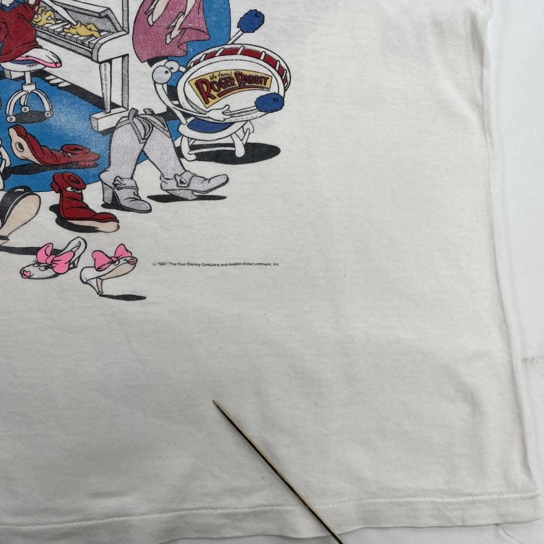 Vintage Who Framed Roger Rabbit Ink Paint Club Disney T-Shirt Size XL 90s