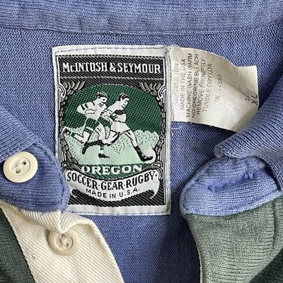 Vintage McIntosh & Seymour Striped Rugby Shirt Size XL