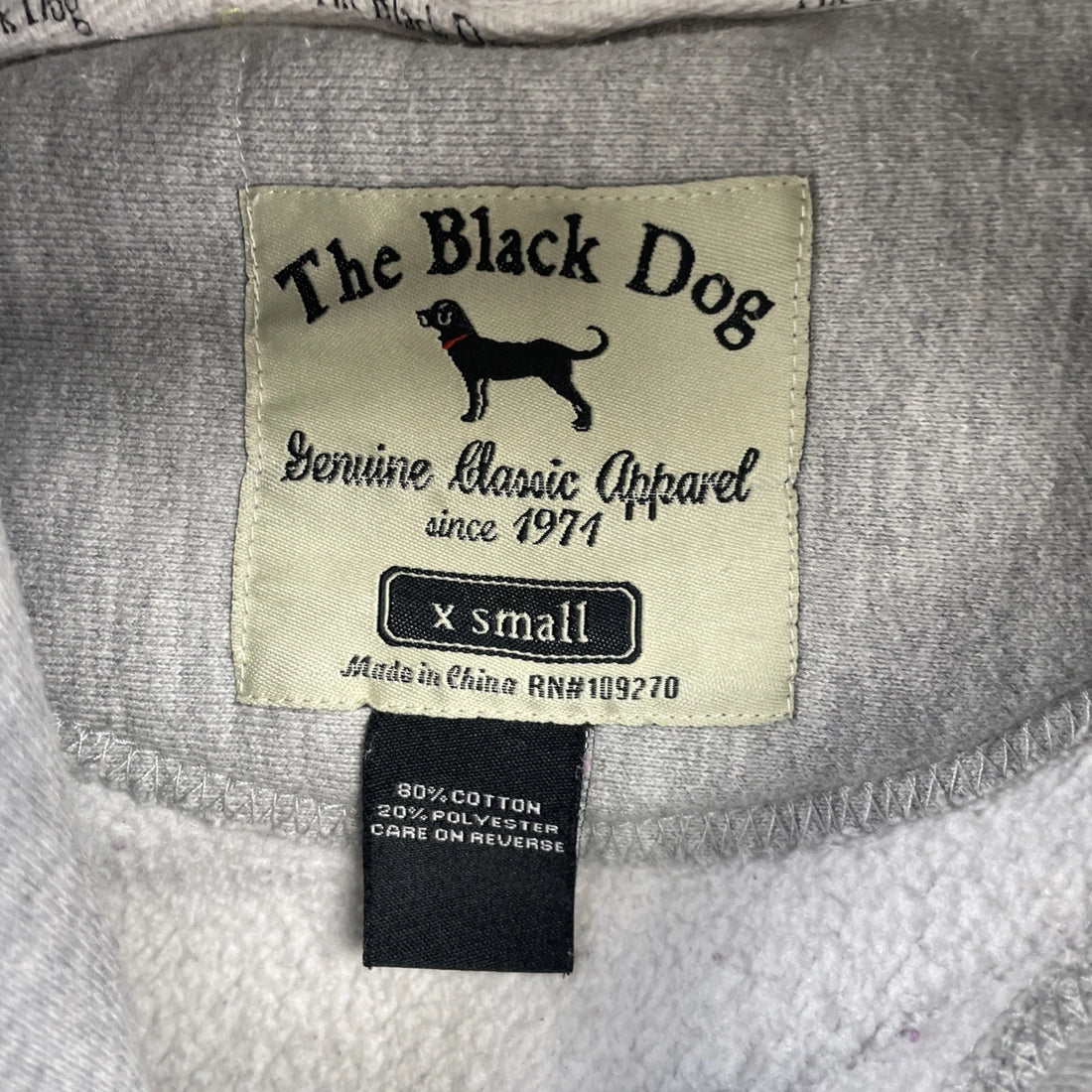 The Black Dog Sweatshirt Hoodie Size XS