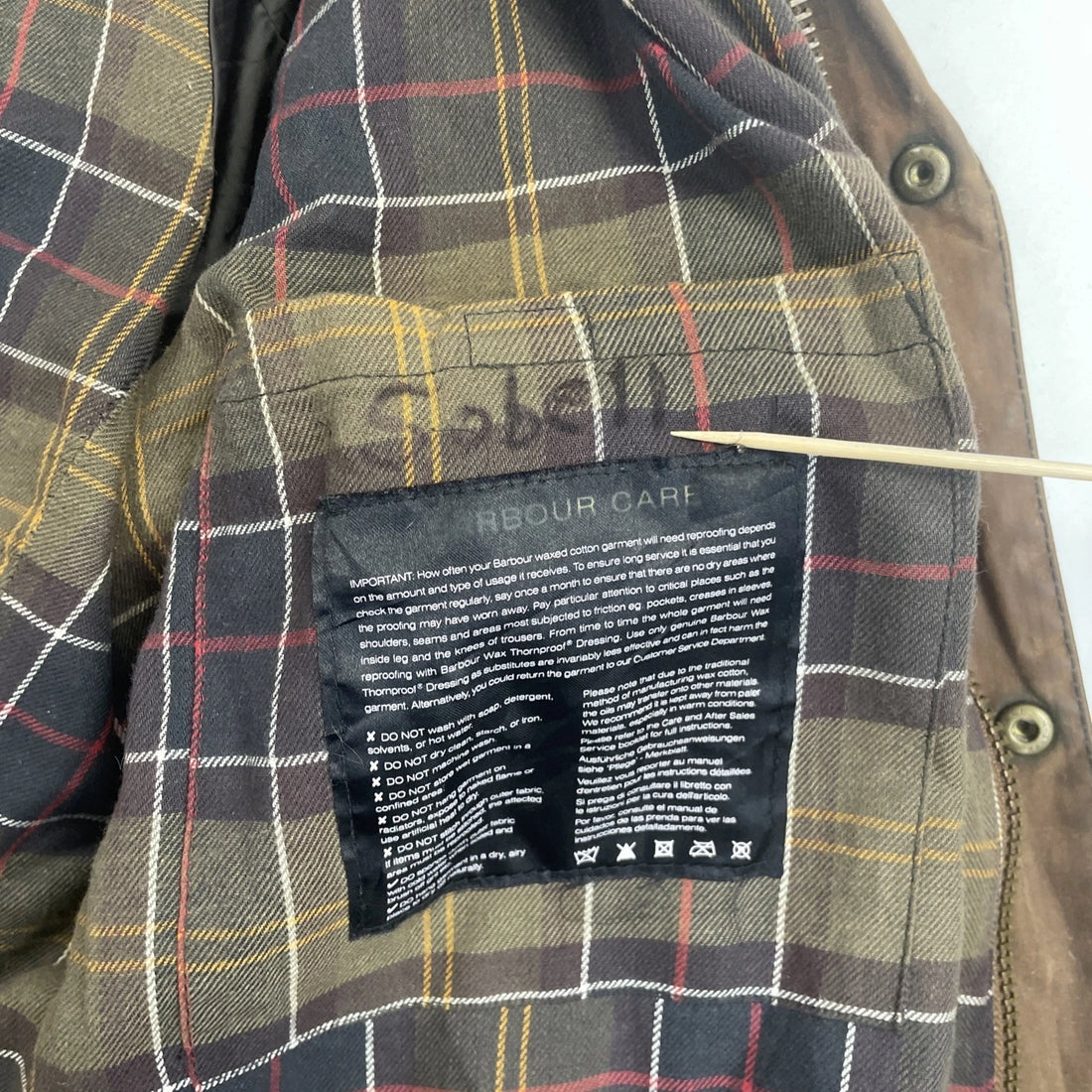 Barbour Wax Ashby Coat Jacket Size XL Brown