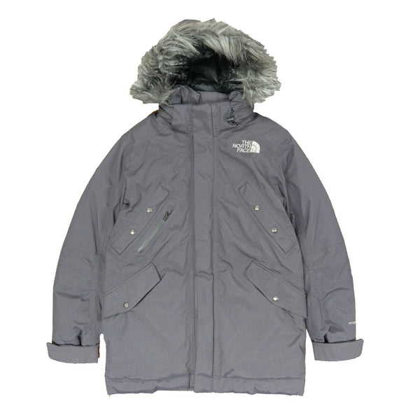 The North Face Parka Coat Jacket Size Small Gray Hyvent Down Insulated Throwback Vault