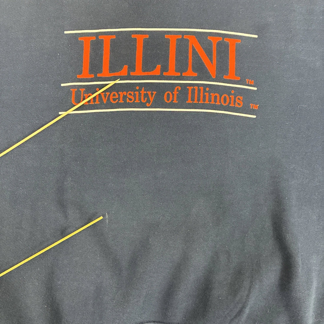 Vintage Illinois Fighting Illini Russell Athletic Sweatshirt Size XL 90s NCAA