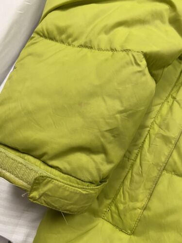 The North Face Nuptse Jacket Size Medium Lime Green 550 Down Insulated
