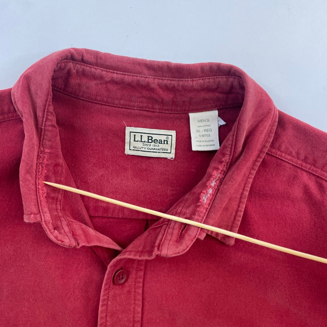 Vintage L.L. Bean Button Up Shirt Size XL Red