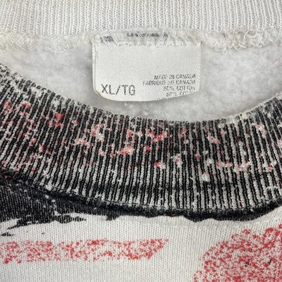 Vintage Hockey Goalie Crewneck Sweatshirt Size XL All Over Print 90s