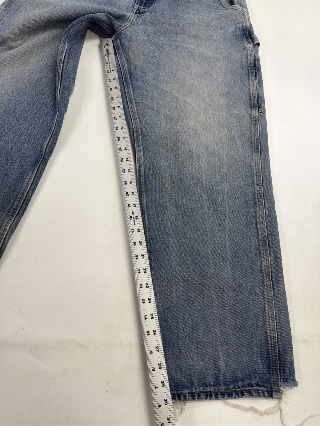 Carhartt Carpenter Denim Jeans Work Pants Size 38 X 30 Blue