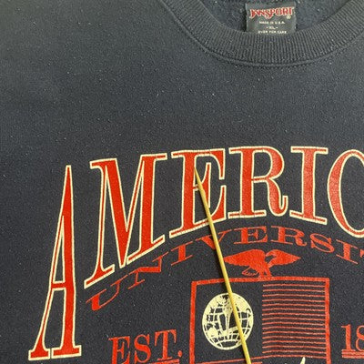 Vintage American University Crest Crewneck Sweatshirt Size XL