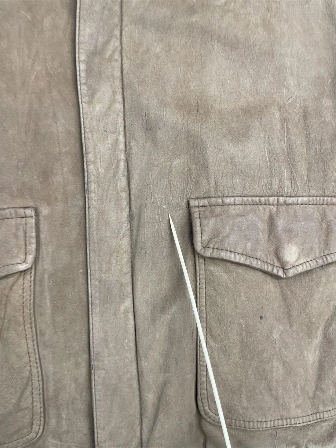 Vintage Sea Dream Leather Suede Bomber Jacket Size Medium Brown
