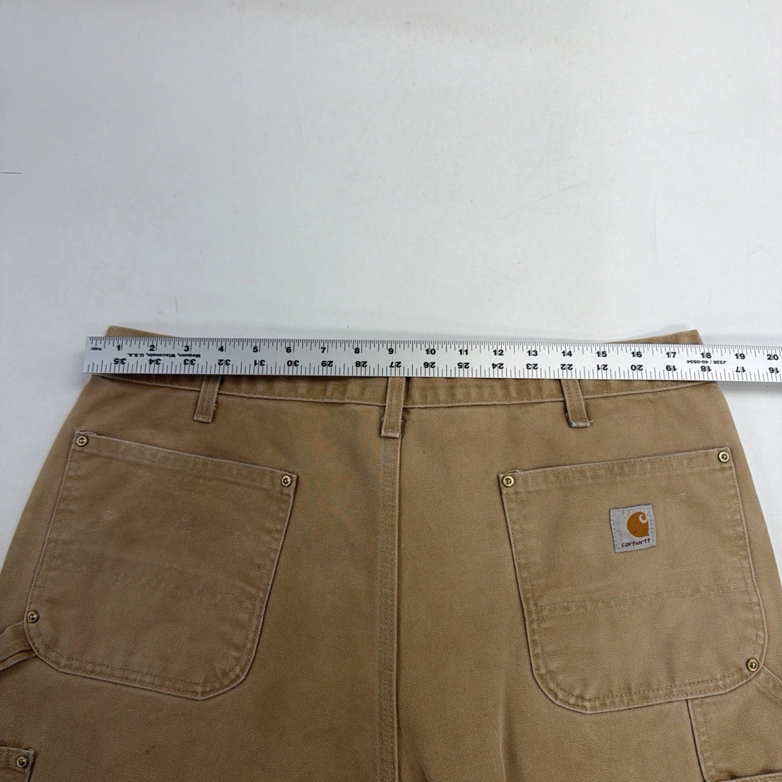 Vintage Carhartt Canvas Double Knee Carpenter Work Pants 38 X 32 B01 BRN