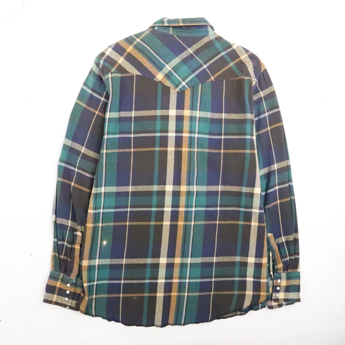 Vintage Wrangler Western Pearl Snap Shirt Large Tall Plaid