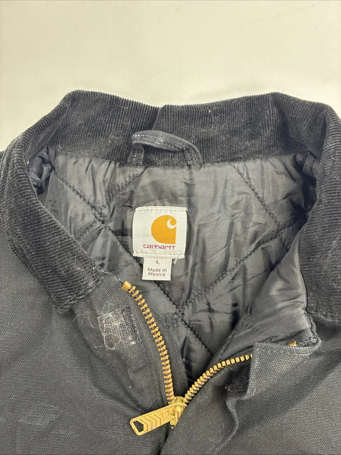 Carhartt Canvas Arctic Work Jacket Size Large Black