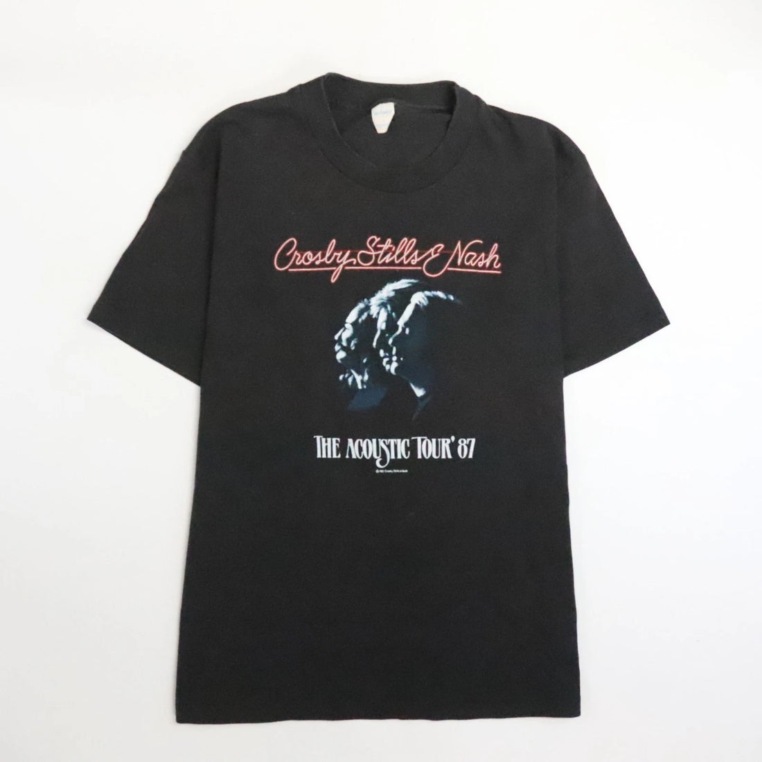 Vintage Crosby Stills Nash The Acoustic Tour 1987 T-Shirt Size Large Music