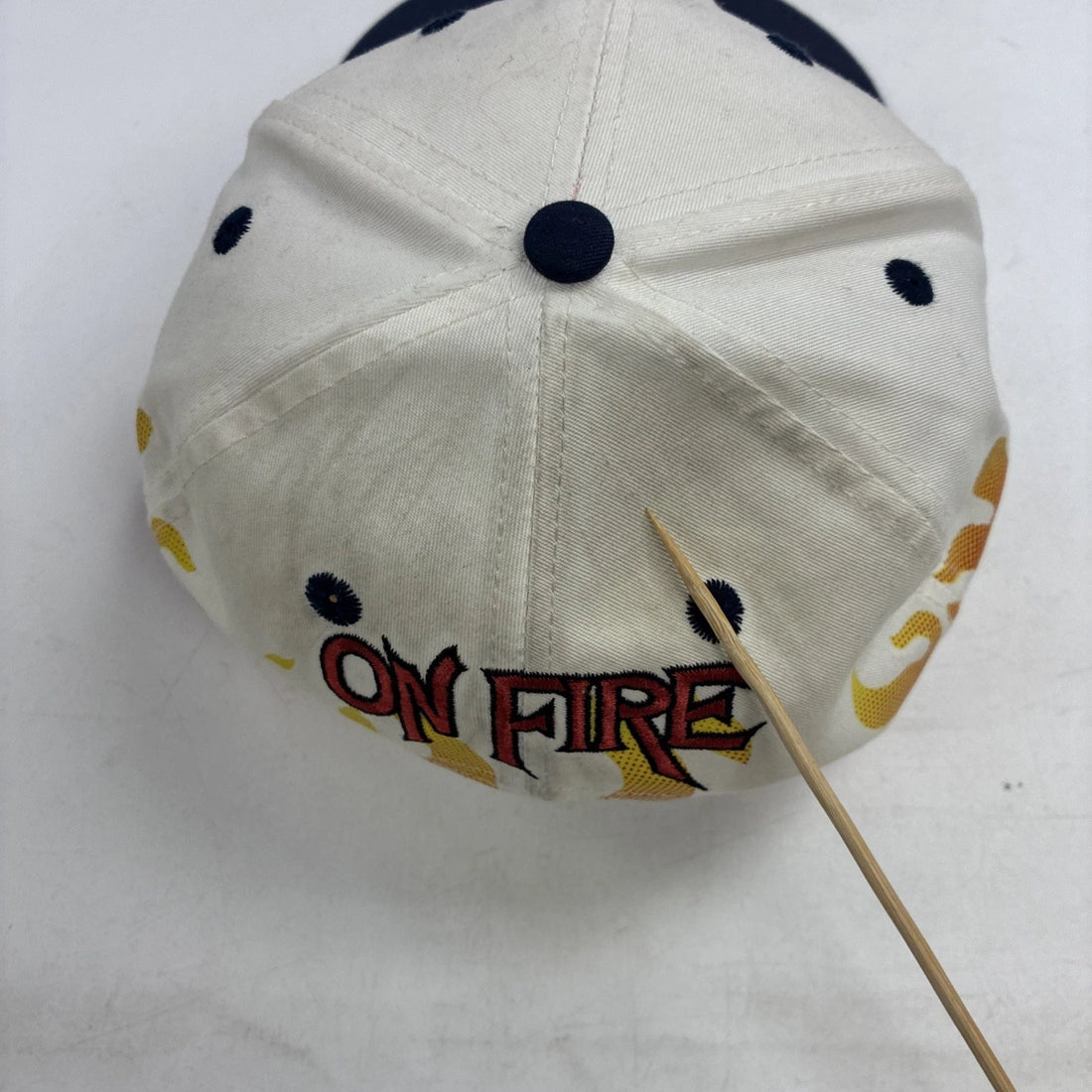 Vintage Michigan Wolverines Front Row On Fire Snapback Hat OSFA 90s NCAA