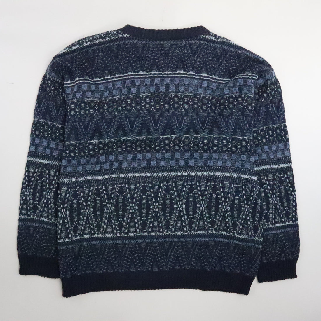 Vintage Cherokee Crewneck Sweater Size Large Blue Fair Isle