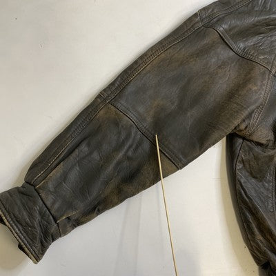 Vintage Anneta Price Lambskin Leather Bomber Jacket Size Medium
