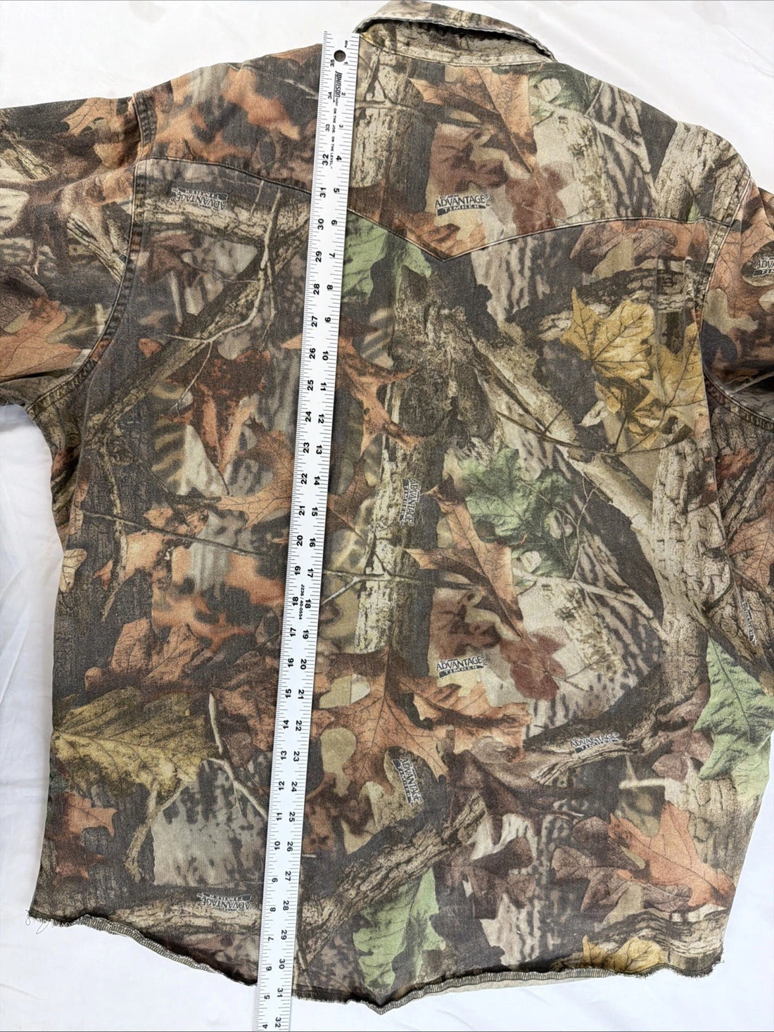 Vintage Wrangler Advantage Timber Camo Pearl Snap Shirt Size XL