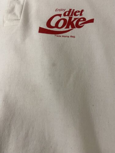 Vintage NFL Diet Coke Button Up Sweatshirt One Size White Promo