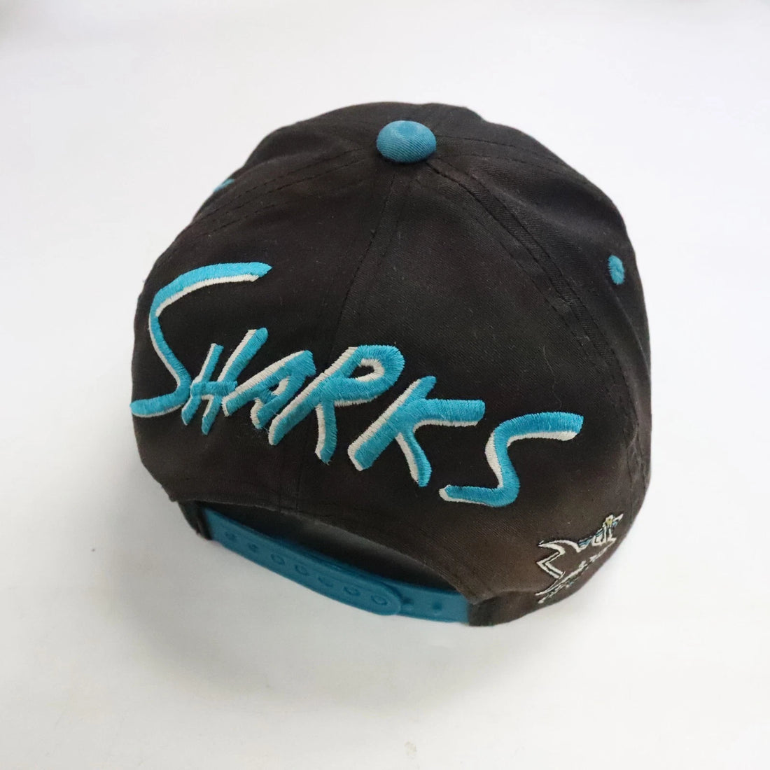 Vintage San Jose Sharks Blockhead Snapback Hat OSFA 90s NHL