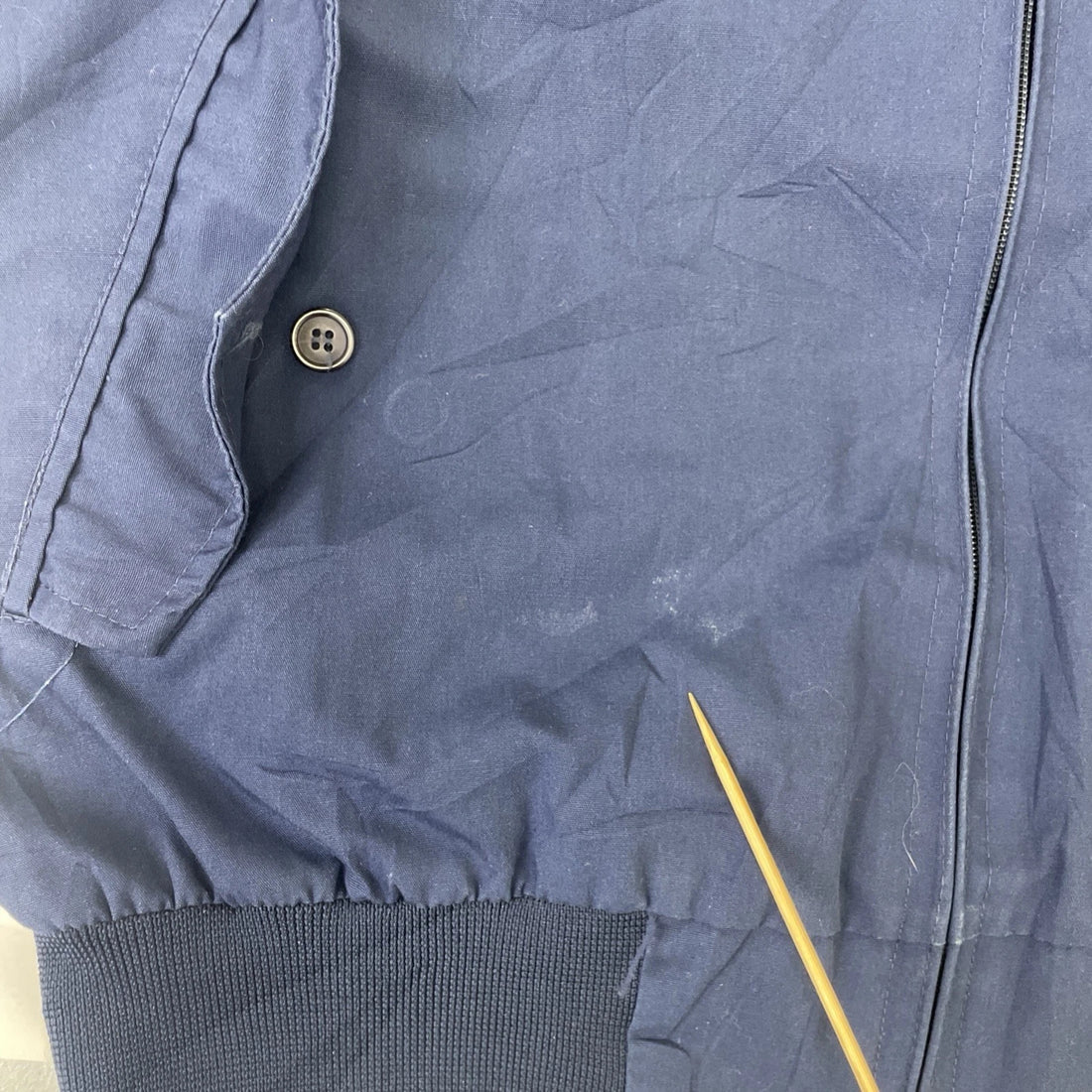 Vintage Field & Stream Bomber Jacket Size Medium Blue