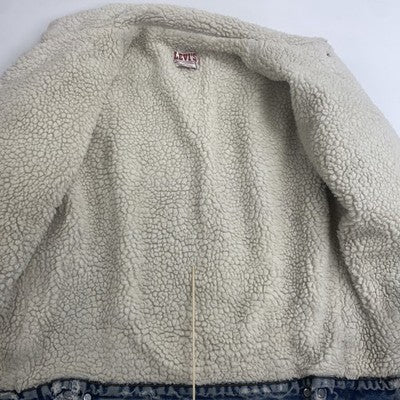 Vintage Levi's Sherpa Lined Denim Trucker Jacket Size 40L