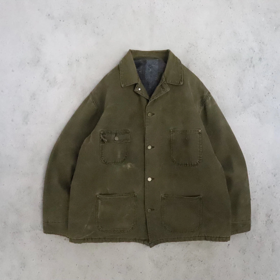 Carhartt Canvas Chore Coat Work Jacket Size Large Blanket Lined