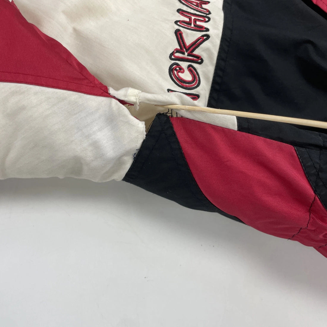 Vintage Chicago Blackhawks Pro Player Puffer Coat Jacket Size Large 90s NHL