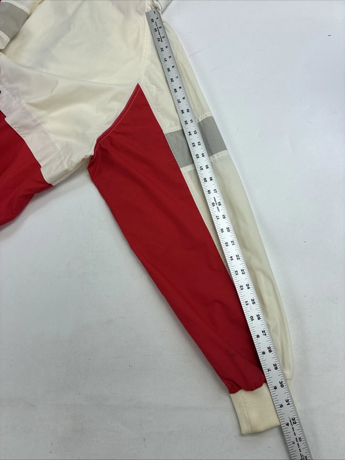 Vintage Adventure Gear Windbreaker Light Jacket Size Large Red White