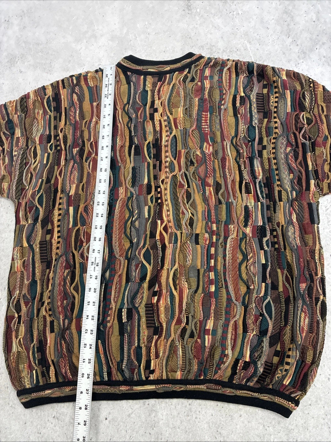Vintage Tundra 3D Knit Crewneck Sweater Size Large 90s