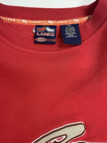 Vintage Lugz Denim Crewneck Sweatshirt Size 2XL Red Y2K