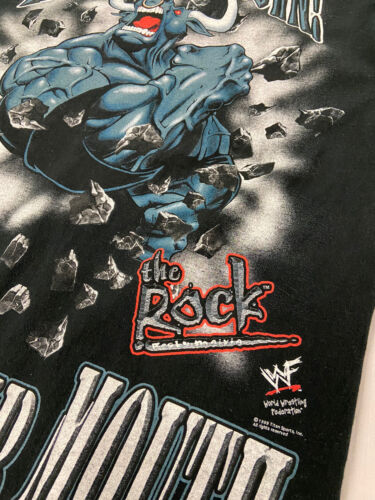 Vintage The Rock Know Your Role Shut Your Mouth Wrestling T-Shirt Large 1999 WWF