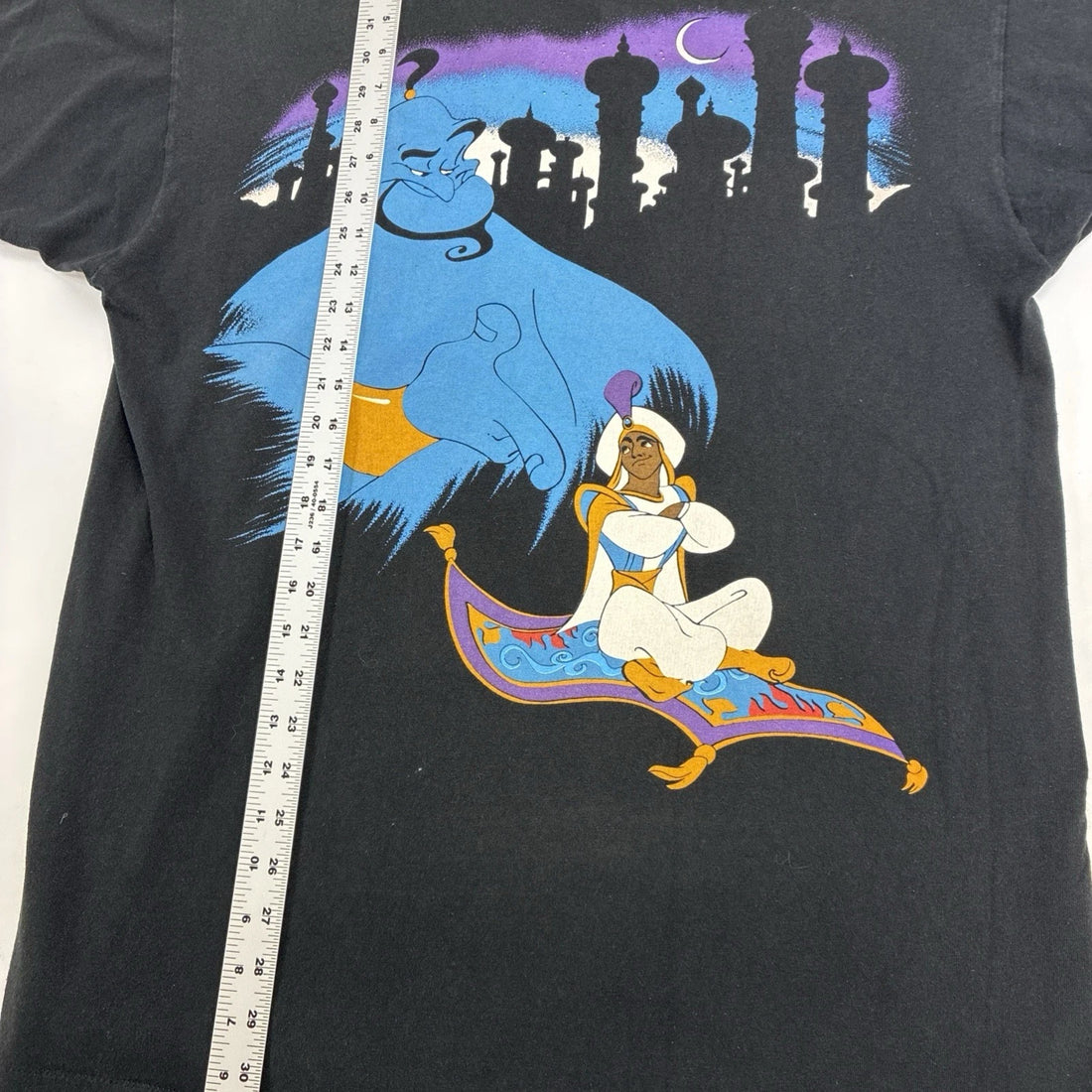 Vintage Aladdin Genie Disney T-Shirt Size XL Double Sided 90s