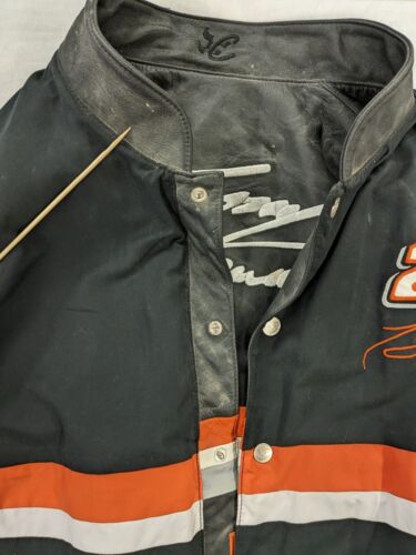 Vintage Tony Stewart Home Depot Leather Chase Racing Jacket Size Large NASCAR