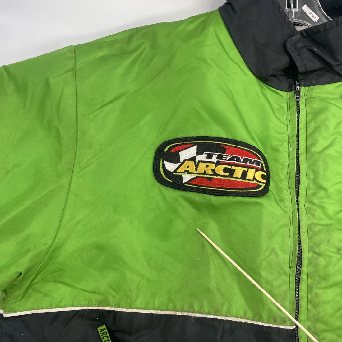 Vintage Team Arctic Snowmobile Racing Jacket Size XL Green