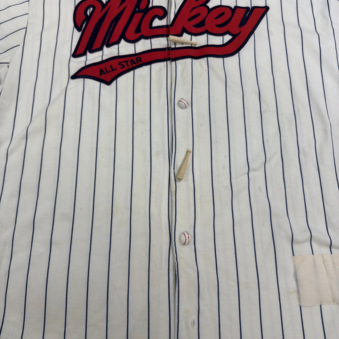 Vintage Mickey Mouse All Star Disney Baseball Jersey Size XL