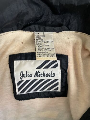 Vintage Julia Michaels Art Bomber Jacket Size Large All Over Print