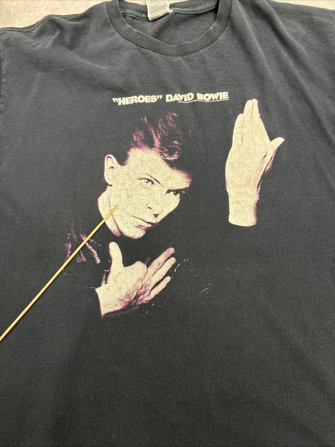 Vintage David Bowie Heroes T-Shirt Size XL 2004