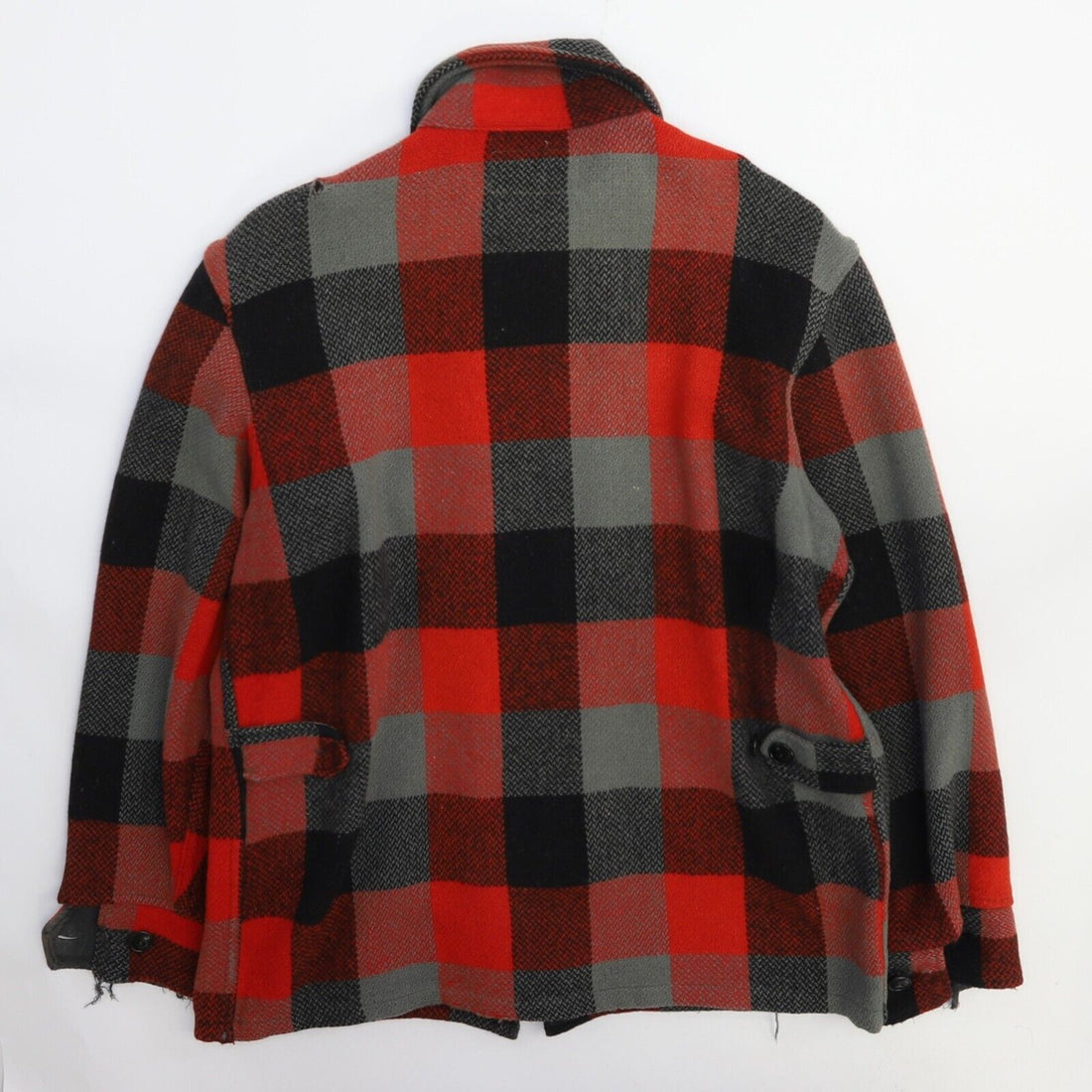 Vintage Melton Wool Shirt Jacket Size Medium Plaid