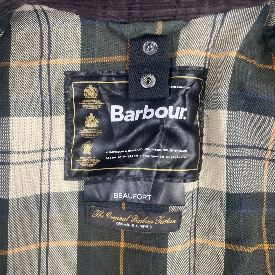 Barbour Beauford Waxed Coat Jacket Size Medium Green England