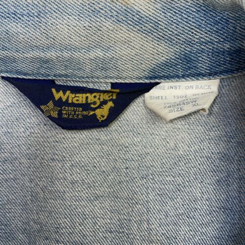 Vintage Wrangler Denim Trucker Jacket Size XL