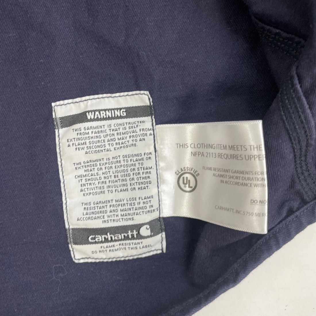 Carhartt FR Button Up Shirt Size XL Blue